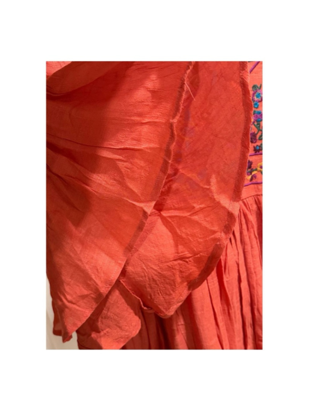 Umgee Orange Boho Bliss Embroidered Tunic Top Size L (NWOT) - Picture 5 of 7
